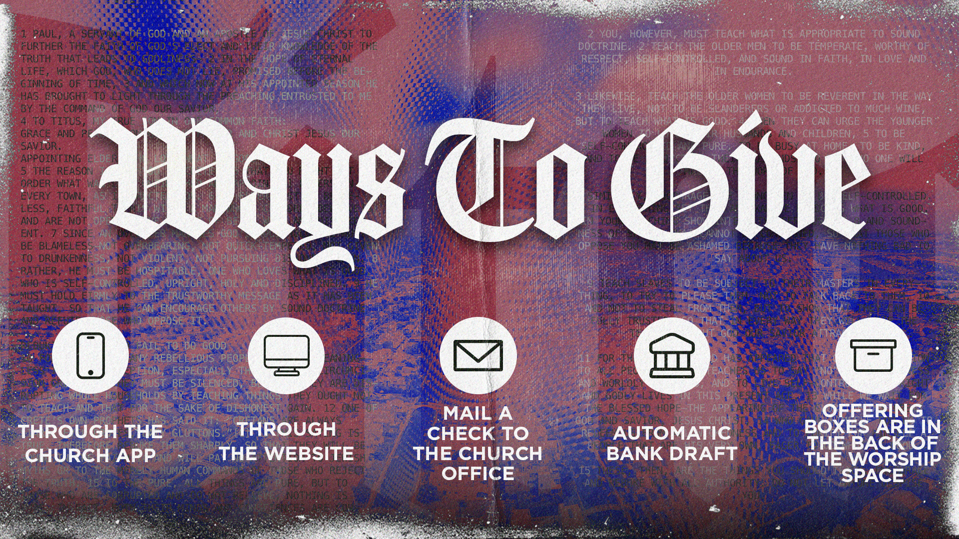 Ways To Give - HD Title Slide Ways To Give - HD Title Slide
