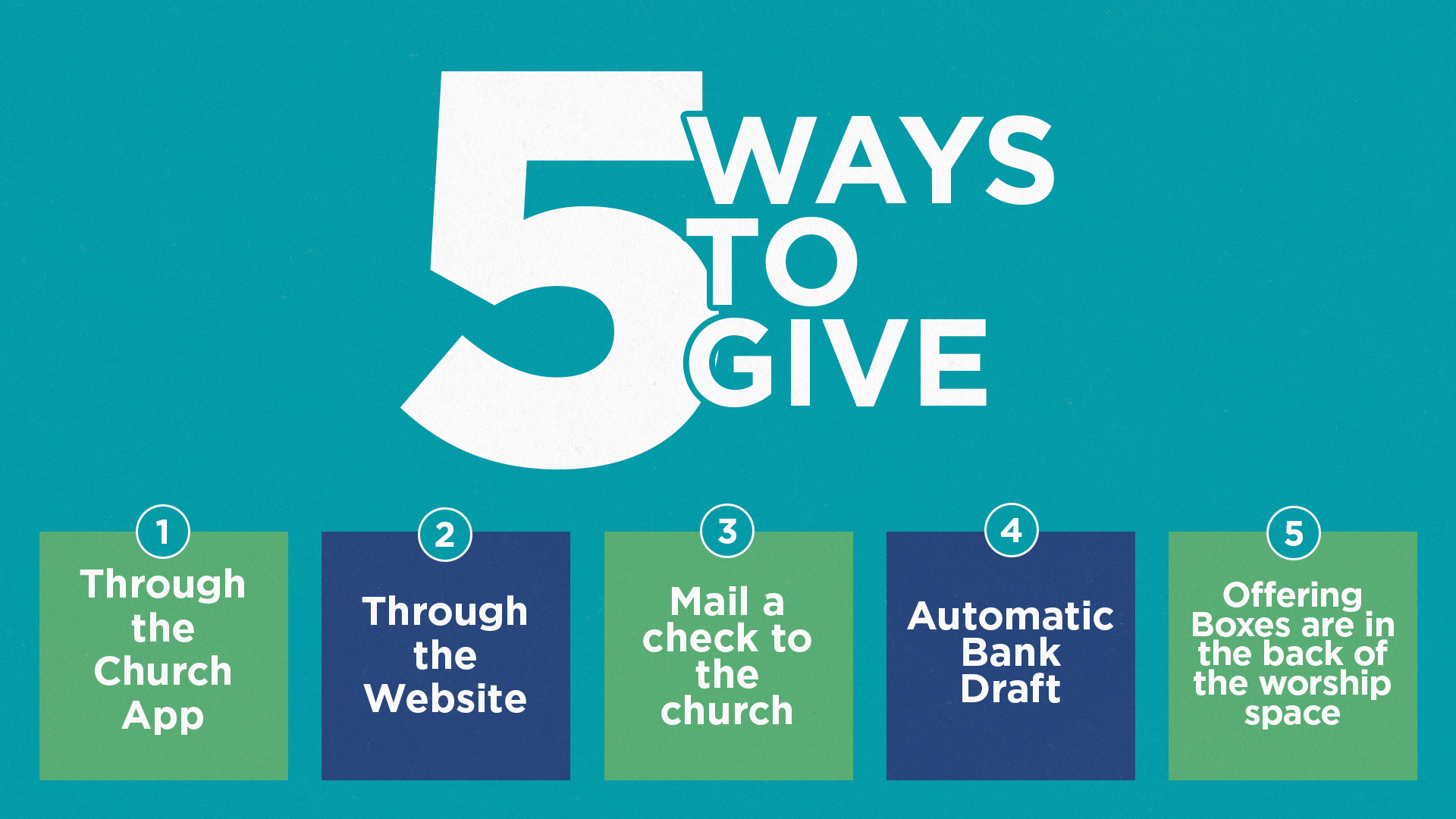 Ways to give